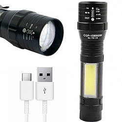 Ліхтарик ручний BL-19-T6, з USB / Ліхтар акумуляторний з фокусуванням / LED ліхтарик