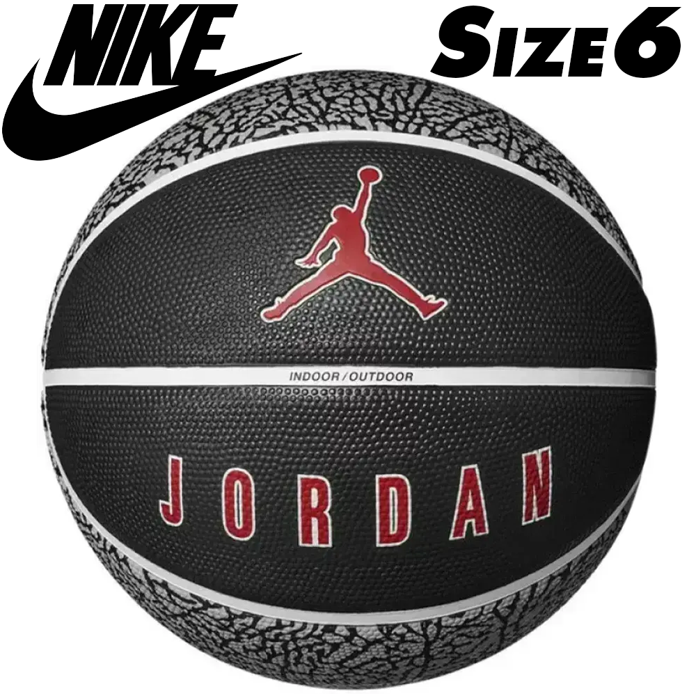 М'яч баскетбольний Nike Jordan Playground 2.0 8P Deflated Wolf Grey/Black/White/Varsity Red, розмір №6
