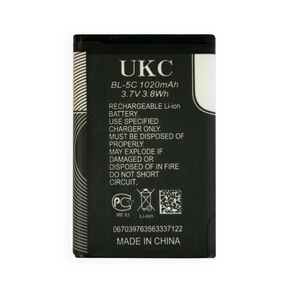 Аккумулятор для телефона UKC Bl-5C 1020 mAh 3.7V 3.8Wh батарея на телефон,  батарея до телефона, акб (ST) (ID#1927186774), цена: 173.75 ?, купить на  Prom.ua