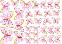 Вафельная съедобная картинка Бабочки А4 (p1238)