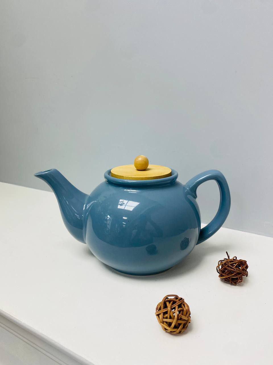 Купить Чайник заварочный Olens "Марбл" 1200 мл керамический синий с ...