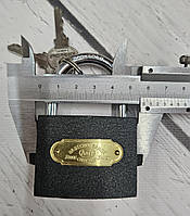 Замок навесной серый 63 мм 3 ключа