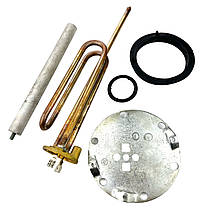 Тен 2000Вт з анодом, фланцем і прокладкою для бойлера Atlantic Round Турція, фото 2