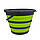 Відро складане силіконове, кругле, компактне відро господарське 4,5 л (зелений), фото 2
