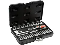 Набір головок торцевих YATO : квадрат 1/4", М4-13 з інструментами. 38 шт. [10]