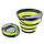 Відро складане силіконове, кругле, компактне відро господарське 4,5 л (зелений), фото 3