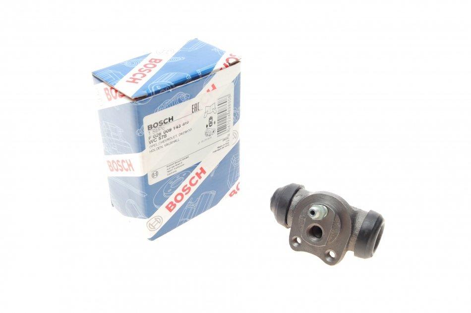 Циліндр гальмівний робочий BOSCH F 026 009 143 Opel Astra, CORSA, Kadett, Ascona, Vectra, Combo; Daewoo Lanos,