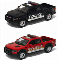 KT5365WPR Ford F-150 SVT (Police/Fire) инерционная металическая машинка KINSMART (2 цвета)