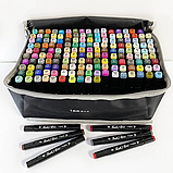 Дитячий набір для малювання 168 кольорів спиртової основи. Маркери двосторонні. Маркери 168шт, фото 5