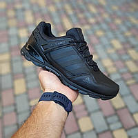 Черные кожаные мужские кроссовки Adidas Terrex