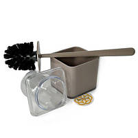 Комплект аксесуарів для ванної та санвузла 5 в 1 Baskili, мокко OKYANUS, фото 6