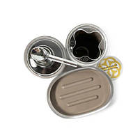 Комплект аксесуарів для ванної та санвузла 5 в 1 Baskili, мокко OKYANUS, фото 4