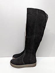 STTOPA зима. Висота 47 см. Розмір 39-25 см. Чоботи з натуральної шкіри шкіряні. 254-3641 Чорні