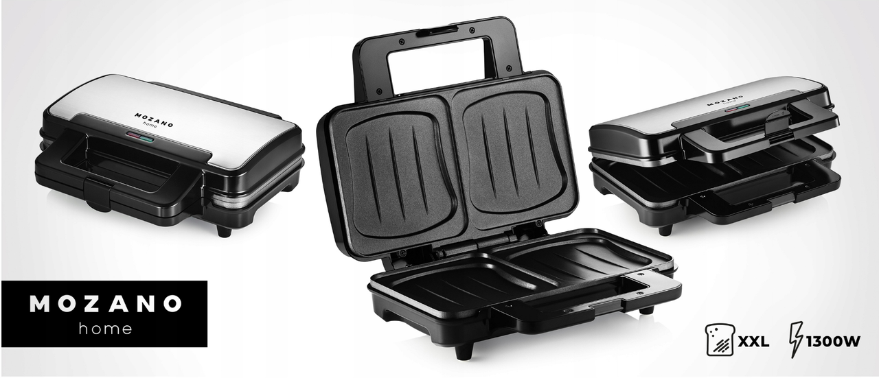 Бутербродниця СЕНДВІЧНИЦЯ 2в1 XL MOZANO 1300Вт, фото 1