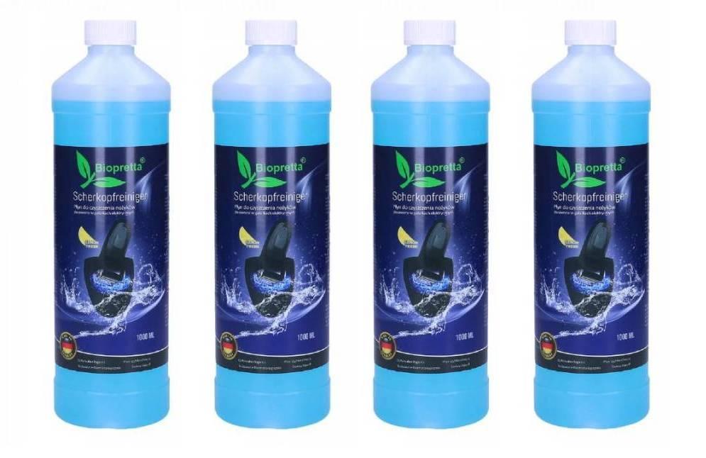 Набір 4 шт Очисна рідина для електробритв Biopretta 81626282 1 л, фото 1