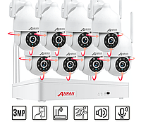 Комплект видеонаблюдения Wi-Fi на 8 поворотных камер Anran 3MP ARCCTV