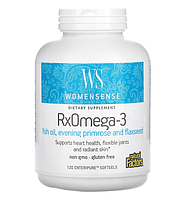 Комплекс омеги для женщин WomenSense, RxOmega-3, Natural Factors, 120 капсул