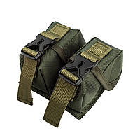 Підсумок під 2 гранати олива, Подвійний підсумок для гранат хакі, Підгранатник зелений на 2 гранати