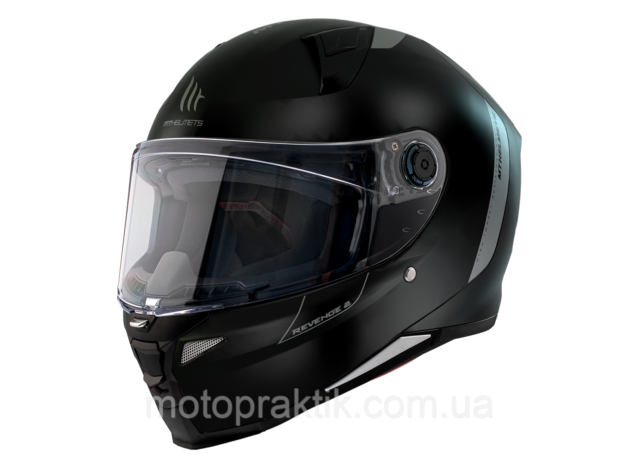 MT Revenge 2 S Solid A1 Matt Black ECE2206, XS Мотошолом інтеграл