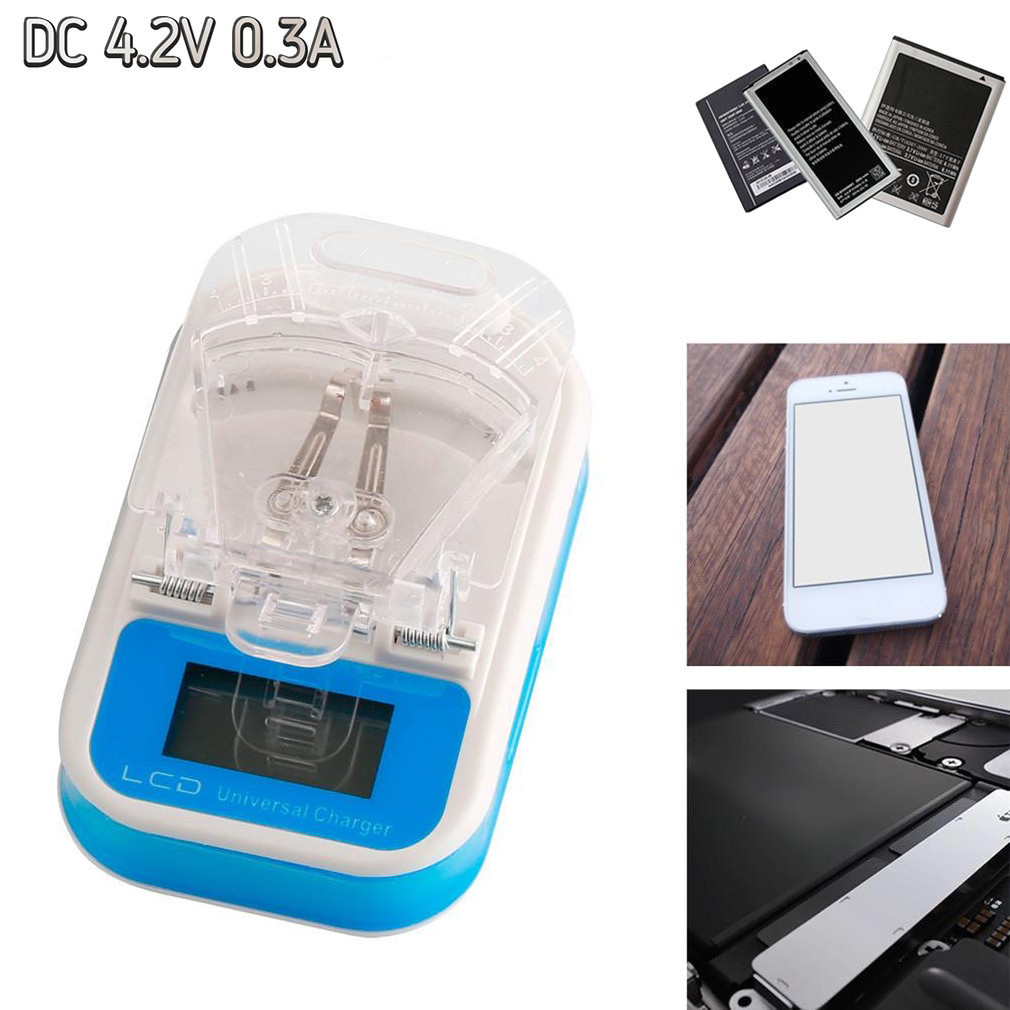 Адаптер живлення жабка LCD USB Charger HY02 4.2V 0.3A Блакитний, заряджання жабка для батареї