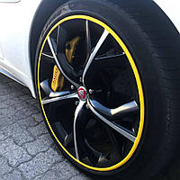 Автомобільний фліппер для захисту дисків коліс GLZ Motors R12 R13 R14 R15 жовтий