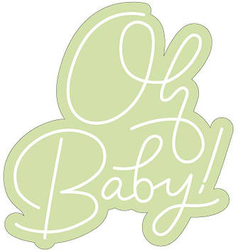 Неонова вивіска Oh Baby 450x417 mm