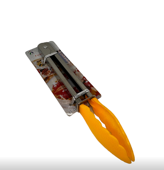 Щипці кухонні універсальні з неіржавкої сталі Жовтий (KG-9683)