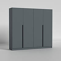 Шафа двостулкова довга на чотири двері з полицями прямої сучасної Urban 2400 ДСП 16 мм Luxe Studio