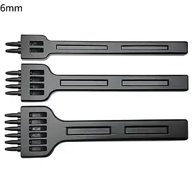 Кроковий пробійник для шкіри крок 6мм (набір 2,4,6 зубів)