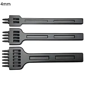 Кроковий пробійник для шкіри крок 4мм (набір 2,4,6 зубів)