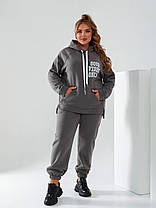Костюм теплий жіночий з капюшоном БАТАЛ, фото 4