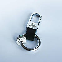 Брелок на ключи Dobroznak MyTravelRings BLACK с кольцом для гравировки черного цвета