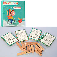 Деревянная игрушка Игра Magnetics MD 2634 с магнитами, наклейки и фигурки, карточки в альбоме