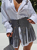 Стразовий пояс-спідниця Gold