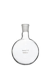 Колба плоскодонна 1000 мл зі шліфом 29/32, Boro 3.3