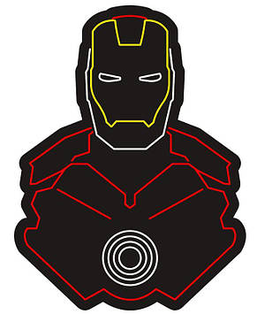 Неонова вивіска Iron Man 760x1000 mm