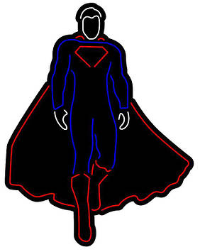 Неонова вивіска Супермен 930х1200 мм