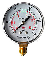 Манометр Tervix Pro Line 50 0-6 бар 1/4" рад.