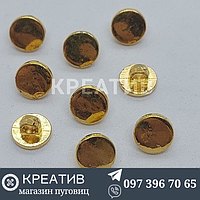 Пуговица блузка 18р 12мм золотой медальон на ножке 100шт (3.5$)