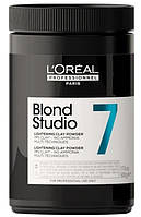 Пудра для осветления волос до 7 уровней без аммиака Loreal Blond Studio Multi Techniques, 500 г