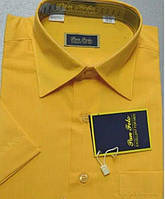 Детская Желтая Рубашка с Коротким Рукавом (размеры 30.34.35.36.37.38)