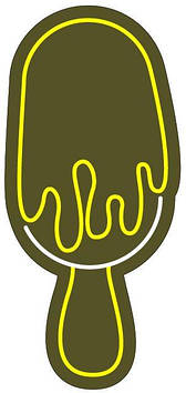 Неонова вивіска Морозиво 229х500 мм