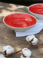 Тарілка для пасти 300 мл, «Simple red»