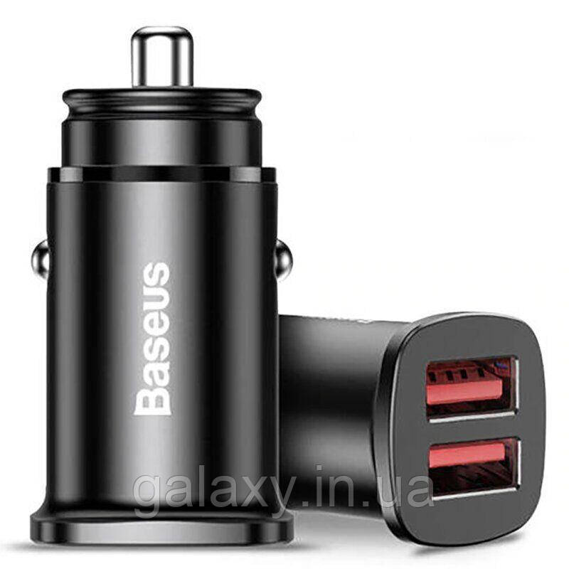 Зарядний пристрій Baseus 2xUSB QC3.0 30W Square Metal Black CCALL-DS01