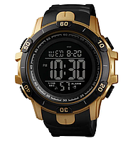 Мужские спортивные наручные часы Skmei 1475 хронометр Золотистый