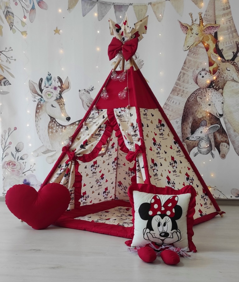 Намет дитячий Вігвам для дітей курінь для ігор Міккі Маус Повний комплект!, фото 1