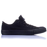 Кеди Converse All Star Black Monochrome (Чорні низькі), фото 2