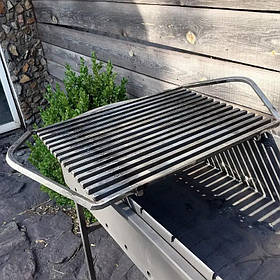 Зручна сталева решітка-гриль із ручками для будь-якого мангала, з високоякісної сталі. (520х320 мм)