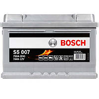 Автомобильный аккумулятор BOSCH 74Ah 750A R+ (правый +) S50 070