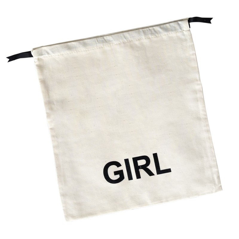 Мішечок бавовняний ORGANIZE для речей 30х35 см Girl (світлий)